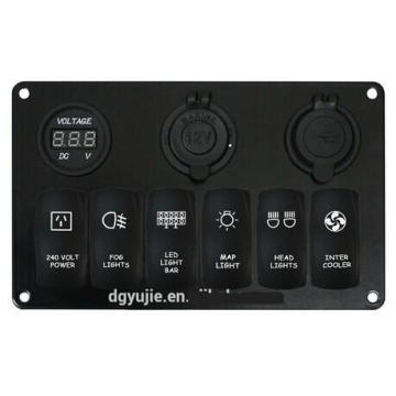 Car USB Charger Socket and Panel & Switch Panel with Power Socket